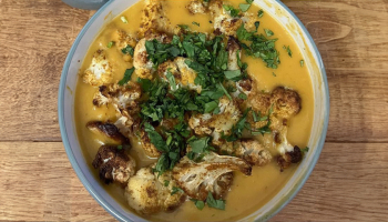 Emma’s Curried Butternut Squash Soup With Cauliflower and Tofu